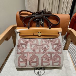 replica hermes herbag 31cm circuit orange