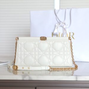 replica dior miss caro noire clutch white
