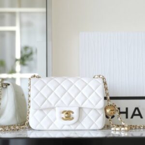 replica chanel cf 20 cm golden ball white
