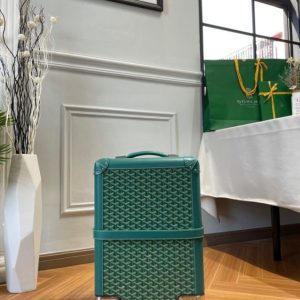 replica goyard bourget travel suitcase green