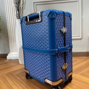 replica goyard bourget travel suitcase blue