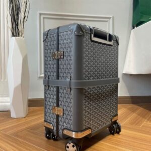 replica goyard bourget travel suitcase grey