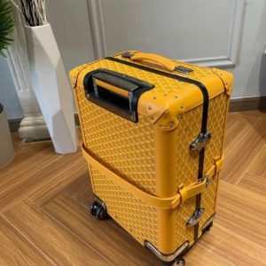 replica goyard bourget travel suitcase yellow
