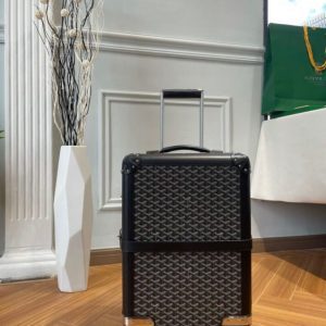 replica goyard bourget travel suitcase black