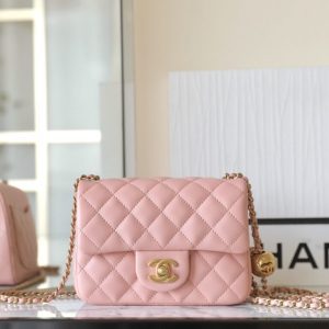 replica chanel cf 17cm golden ball pink