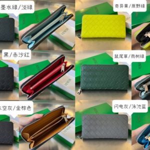 replica bottega veneta zip long wallet