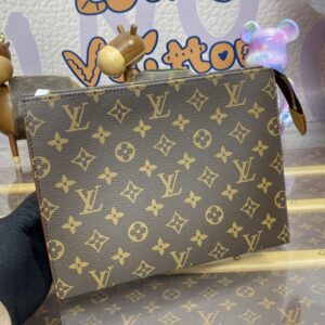 replica louis vuitton pochette voyage canvas brown