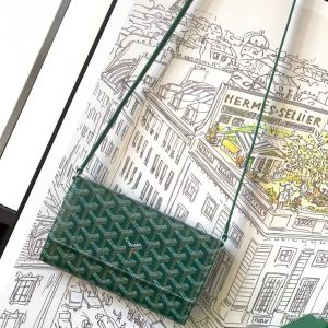 replica goyard varenne continental wallet green