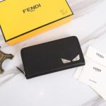 replica fendi grey eyes wallet