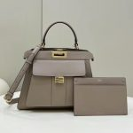 replica fendi peekaboo with patch pocket beige