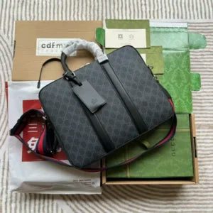 replica gucci gg black briefcase
