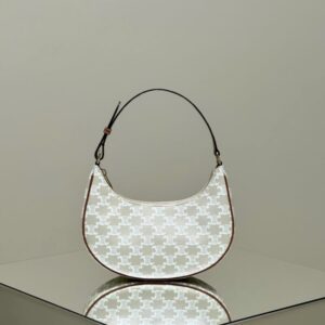 replica celine triomphe moon bag white