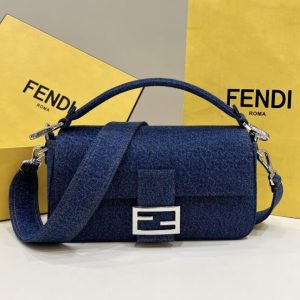 replica fendi baguette full blue denim