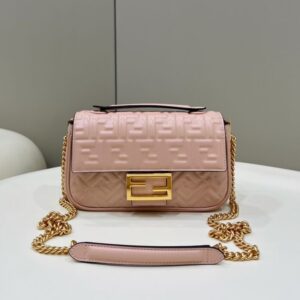replica fendi baguette sliding chain pink