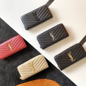 replica yves saint laurent long zippered wallet