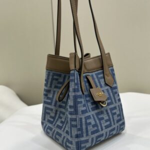 replica fendi origami small blue cotton