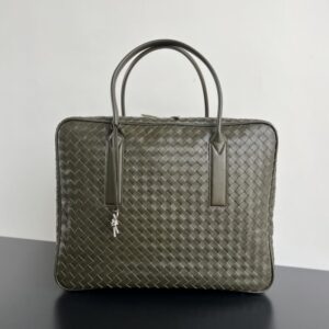 replica bottega veneta travel briefcase dark green