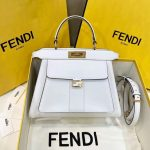 replica fendi peekaboo with patch pocket white