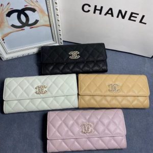 replica chanel long vertical wallet