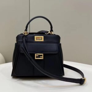 replica fendi peekaboo with patch pocket black