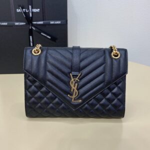 replica ysl envelope crossbody black