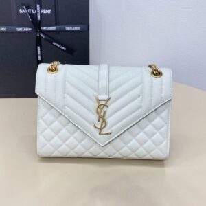 replica ysl envelope crossbody white