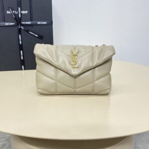 replica ysl loulou apricot puffer