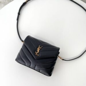 replica ysl loulou mini black