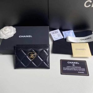 replica chanel flap card holder heart