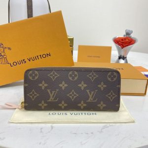 replica louis vuitton clemence wallet brown