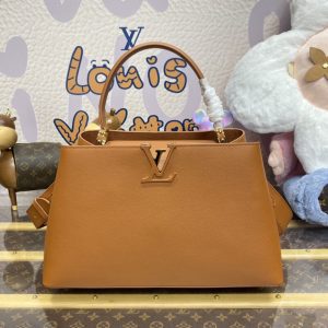 replica loius vuitton capucines brown large