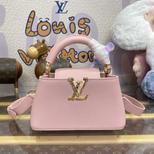 replica loius vuitton capucines east west pink