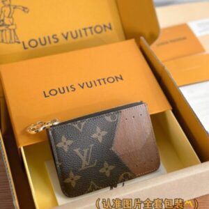 replica louis vuitton romy card holder brown