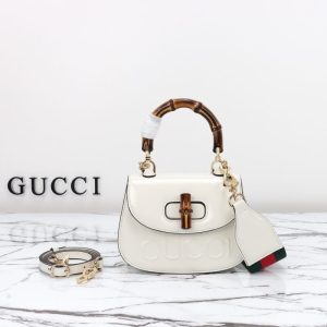 replica gucci bamboo 1947 patent white