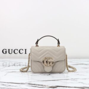 replica gucci marmont mini top handle beige