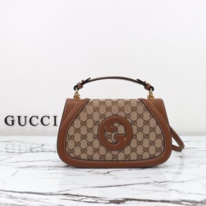 replica gucci blondie top handle brown
