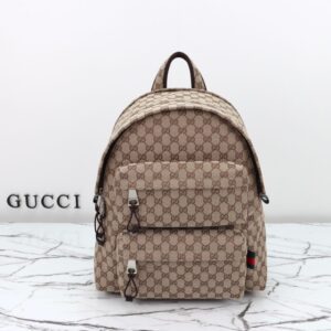 replica gucci backpack gg canvas beige
