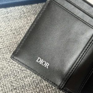 replica dior zipper card holder black