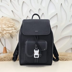 replica dior saddle backpack black with flap