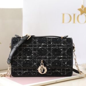 replica my dior top handle bag black canvas