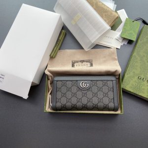 replica gucci ophidia zipper wallet grey