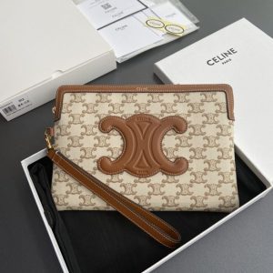 replica celine triumphe clutch white