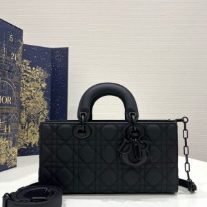 replica dior lady d joy large bag black matte