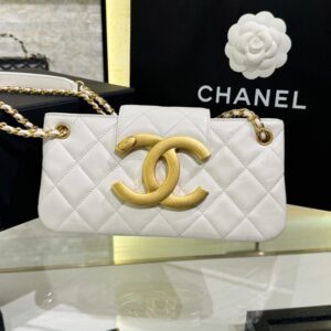 replica chanel 24c baguette bag white