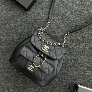 replica chanel 23c backpack small black