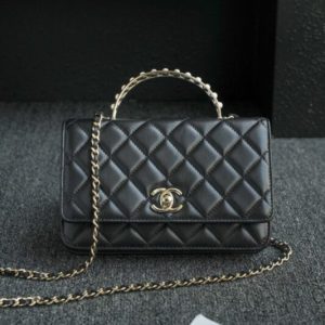 replica chanel 24s pearl handle black