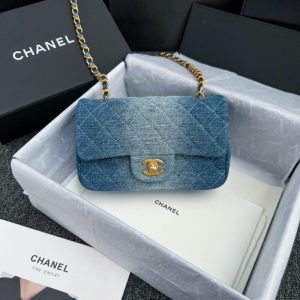 replica chanel classic flap 20cm denim