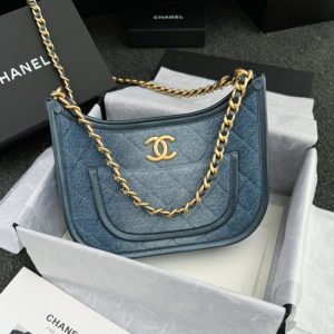 replica chanel 23c hobo small denim